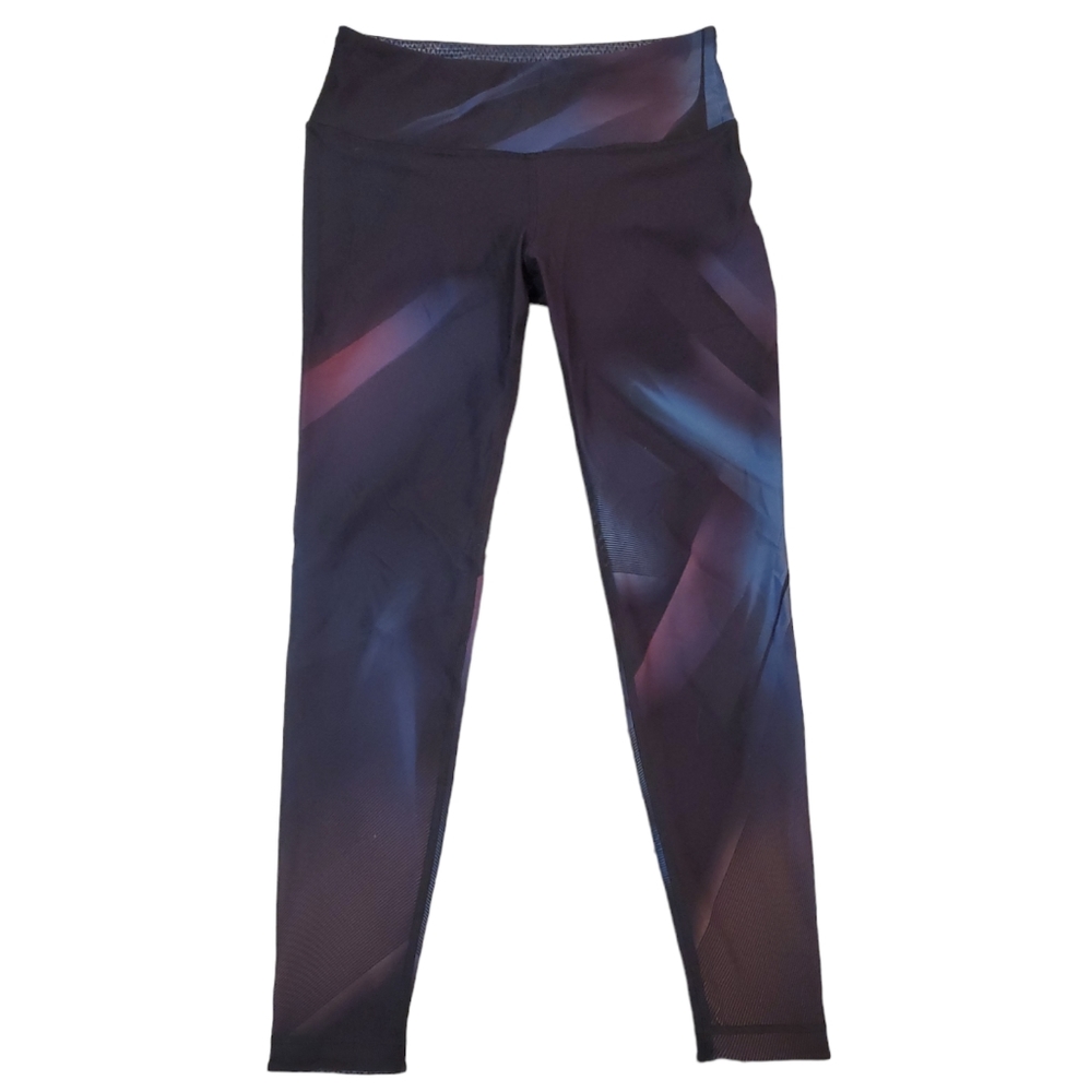 WITH Women's Wear it to Heart Reversible Purple Blue‎ Leggings Medium